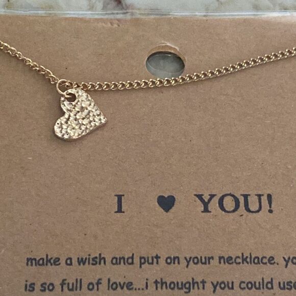 NWT Gold Dipped I ❤️ You Necklace Giftable - Picture 4 of 5
